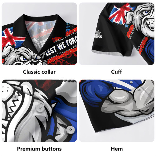 Canterbury-Bankstown Bulldogs Hawaiian Shirt Anzac Remembrance Of The Fallen