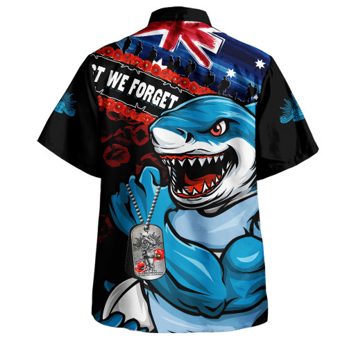 Cronulla-Sutherland Sharks Hawaiian Shirt Anzac Remembrance Of The Fallen