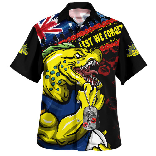 Parramatta Eels Hawaiian Shirt Anzac Remembrance Of The Fallen