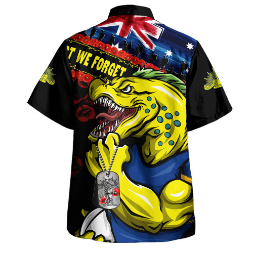 Parramatta Eels Hawaiian Shirt Anzac Remembrance Of The Fallen