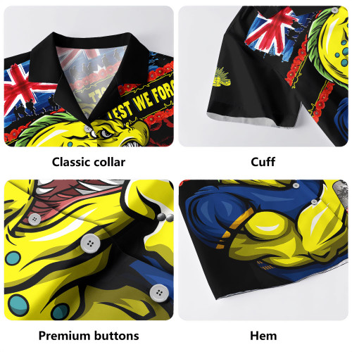 Parramatta Eels Hawaiian Shirt Anzac Remembrance Of The Fallen