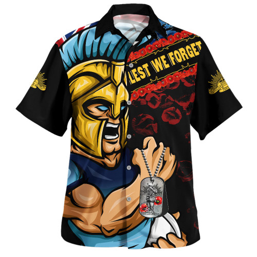 Gold Coast Titans Hawaiian Shirt Anzac Remembrance Of The Fallen