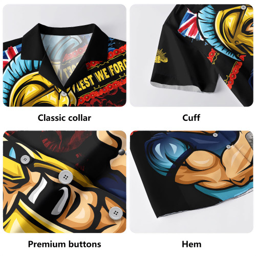 Gold Coast Titans Hawaiian Shirt Anzac Remembrance Of The Fallen