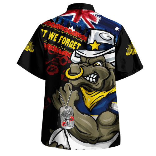 North Queensland Cowboys Hawaiian Shirt Anzac Remembrance Of The Fallen