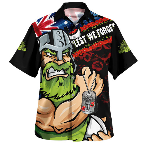 Canberra Raiders Hawaiian Shirt Anzac Remembrance Of The Fallen