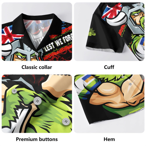 Canberra Raiders Hawaiian Shirt Anzac Remembrance Of The Fallen