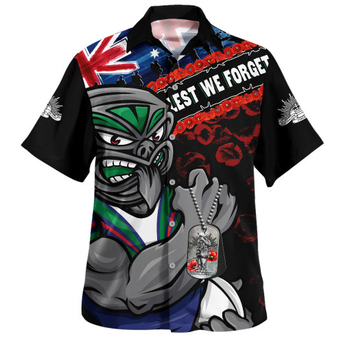 New Zealand Warriors Hawaiian Shirt Anzac Remembrance Of The Fallen