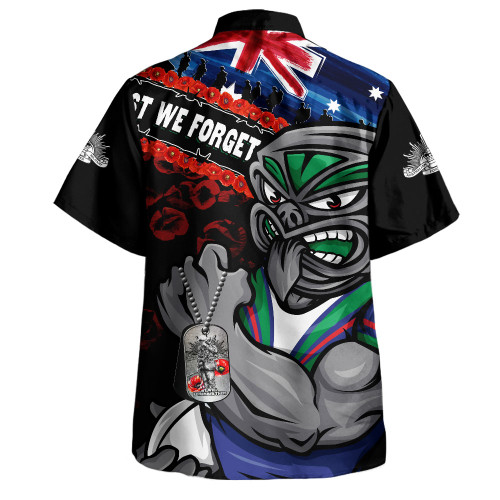New Zealand Warriors Hawaiian Shirt Anzac Remembrance Of The Fallen
