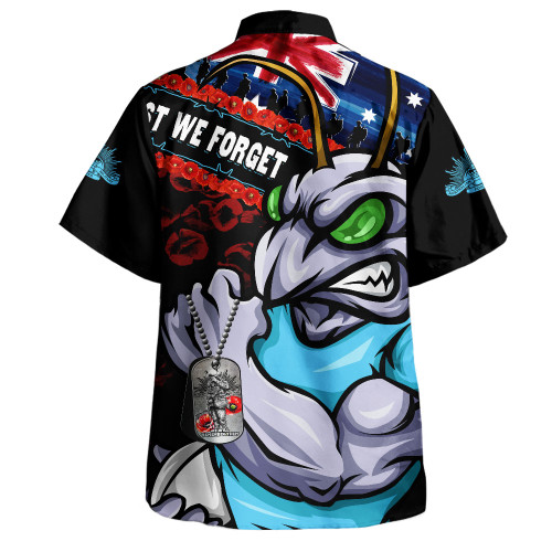 New South Wales Blues Hawaiian Shirt Anzac Remembrance Of The Fallen
