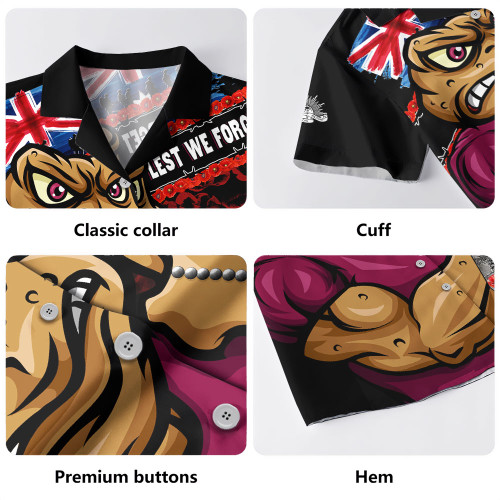 Queensland Maroons Hawaiian Shirt Anzac Remembrance Of The Fallen