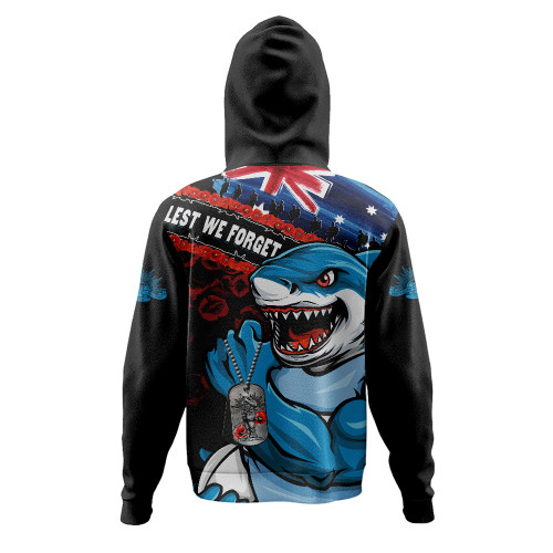Cronulla-Sutherland Sharks Hoodie Anzac Remembrance Of The Fallen
