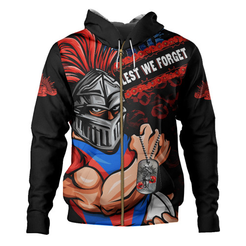 Newcastle Knights Hoodie Anzac Remembrance Of The Fallen