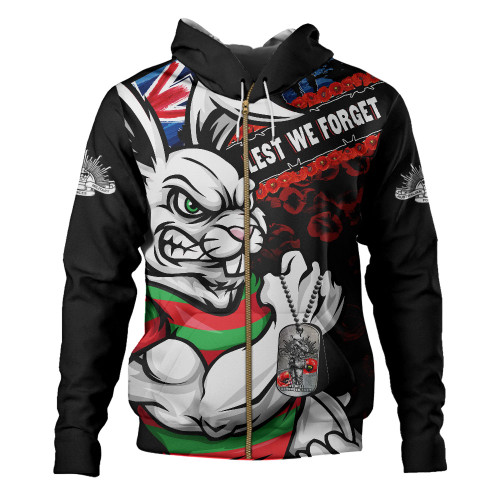 South Sydney Rabbitohs Hoodie Anzac Remembrance Of The Fallen