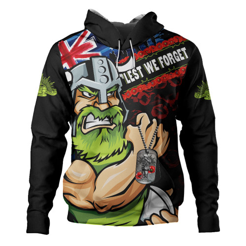 Canberra Raiders Hoodie Anzac Remembrance Of The Fallen