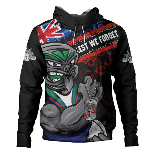 New Zealand Warriors Hoodie Anzac Remembrance Of The Fallen