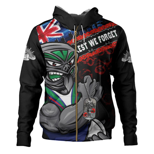 New Zealand Warriors Hoodie Anzac Remembrance Of The Fallen