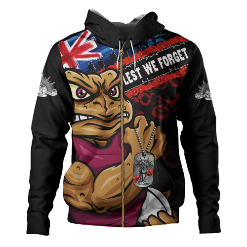 Queensland Maroons Hoodie Anzac Remembrance Of The Fallen