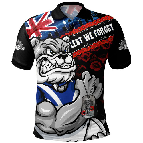 Canterbury-Bankstown Bulldogs Polo Shirt Anzac Remembrance Of The Fallen