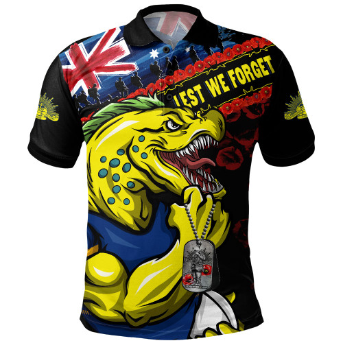 Parramatta Eels Polo Shirt Anzac Remembrance Of The Fallen