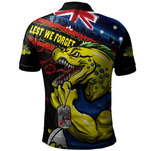 Parramatta Eels Polo Shirt Anzac Remembrance Of The Fallen