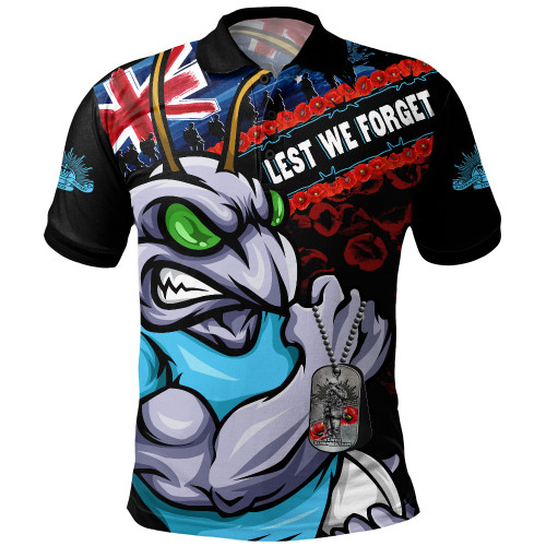 New South Wales Blues Polo Shirt Anzac Remembrance Of The Fallen