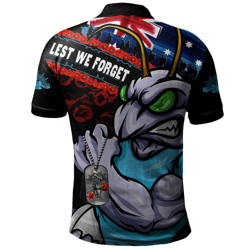 New South Wales Blues Polo Shirt Anzac Remembrance Of The Fallen
