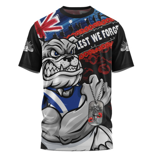 Canterbury-Bankstown Bulldogs T-Shirt Anzac Remembrance Of The Fallen