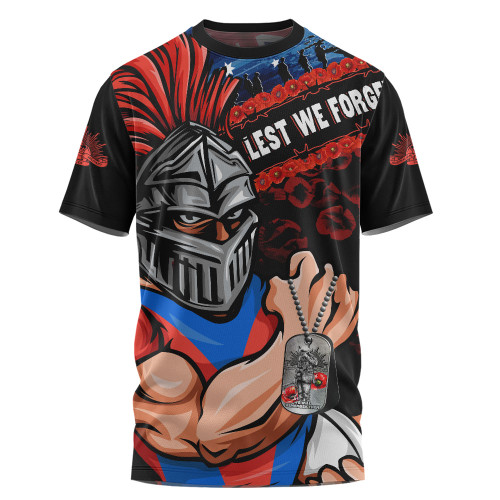 Newcastle Knights T-Shirt Anzac Remembrance Of The Fallen