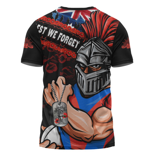 Newcastle Knights T-Shirt Anzac Remembrance Of The Fallen