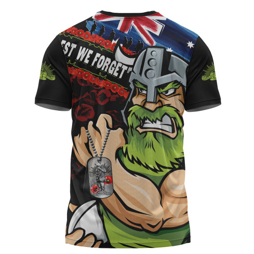 Canberra Raiders T-Shirt Anzac Remembrance Of The Fallen