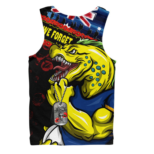 Parramatta Eels Men Singlet Anzac Remembrance Of The Fallen