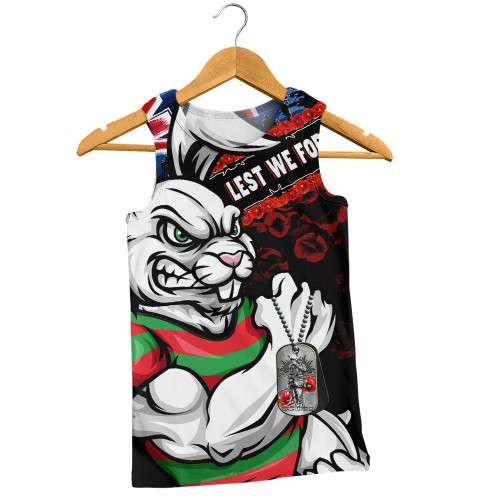 South Sydney Rabbitohs Men Singlet Anzac Remembrance Of The Fallen