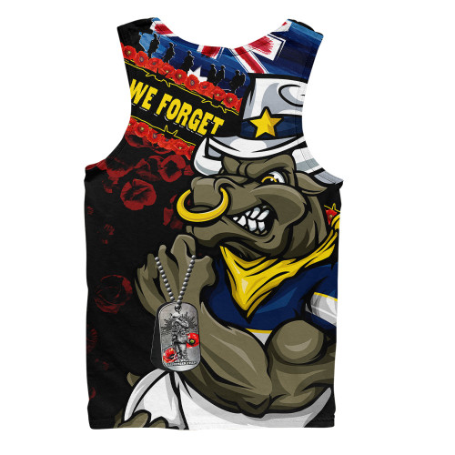 North Queensland Cowboys Men Singlet Anzac Remembrance Of The Fallen