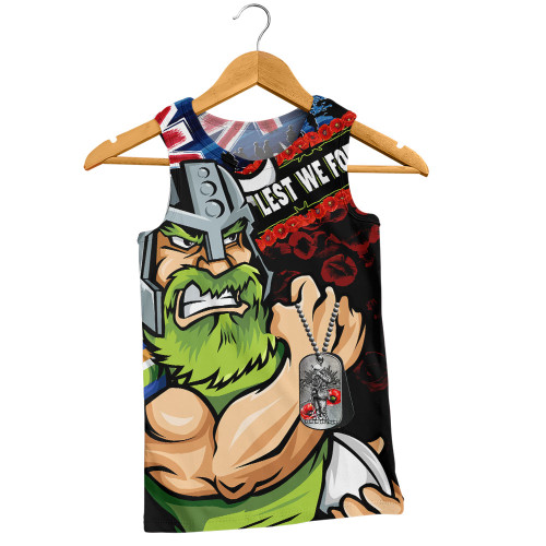 Canberra Raiders Men Singlet Anzac Remembrance Of The Fallen