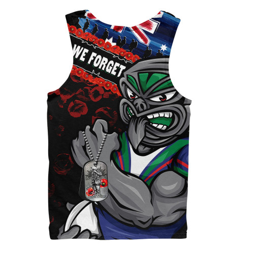 New Zealand Warriors Men Singlet Anzac Remembrance Of The Fallen