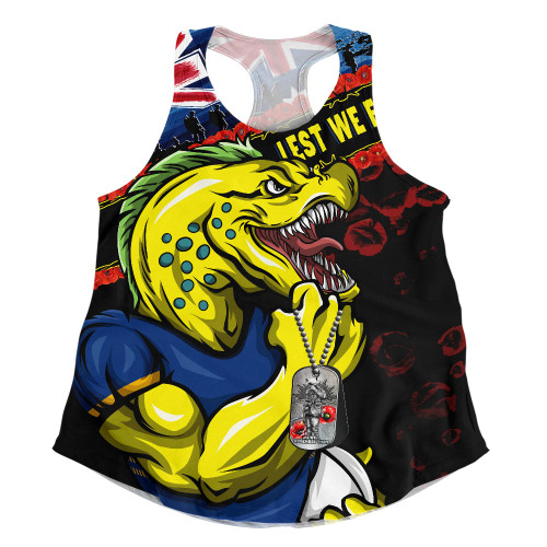 Parramatta Eels Women Racerback Singlet Anzac Remembrance Of The Fallen