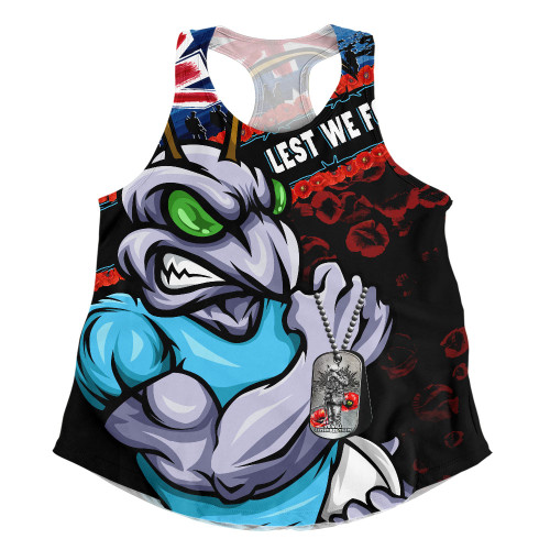 New South Wales Blues Women Racerback Singlet Anzac Remembrance Of The Fallen
