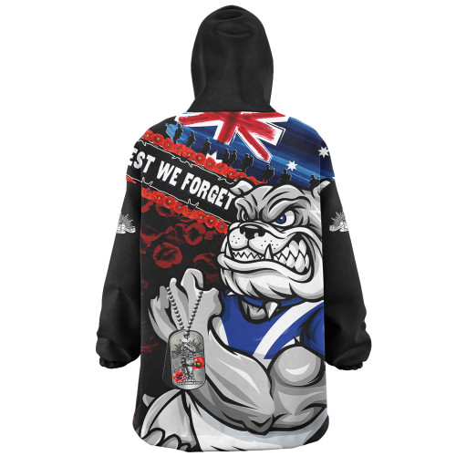 Canterbury-Bankstown Bulldogs Snug Hoodie Anzac Remembrance Of The Fallen