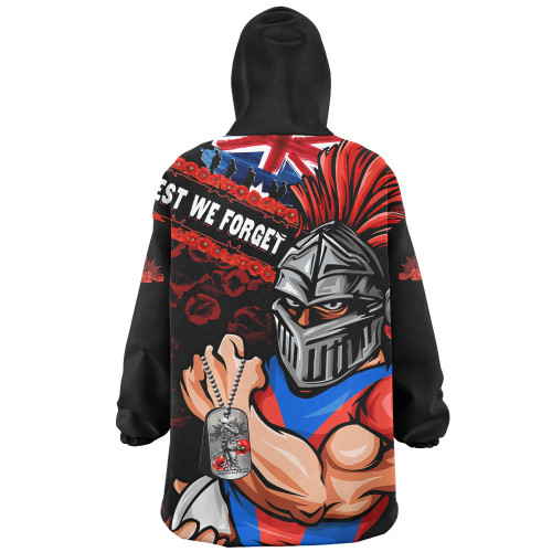 Newcastle Knights Snug Hoodie Anzac Remembrance Of The Fallen