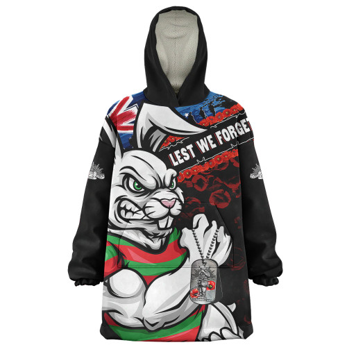 South Sydney Rabbitohs Snug Hoodie Anzac Remembrance Of The Fallen