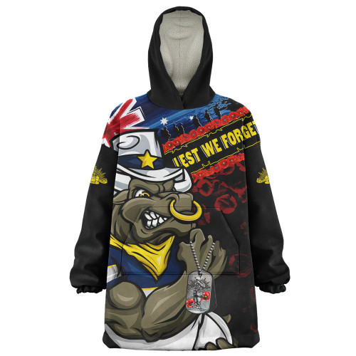 North Queensland Cowboys Snug Hoodie Anzac Remembrance Of The Fallen
