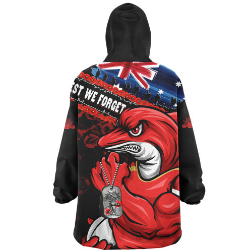 Redcliffe Dolphins Snug Hoodie Anzac Remembrance Of The Fallen