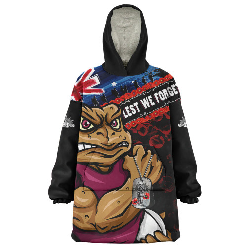 Queensland Maroons Snug Hoodie Anzac Remembrance Of The Fallen