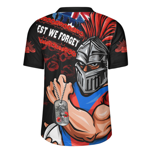 Newcastle Knights Rugby Jersey Anzac Remembrance Of The Fallen