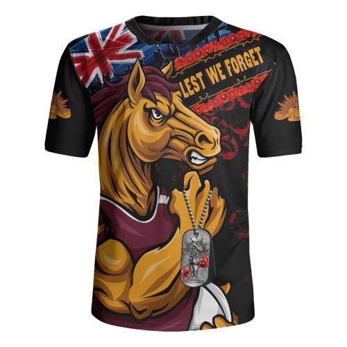 Brisbane Broncos Rugby Jersey Anzac Remembrance Of The Fallen