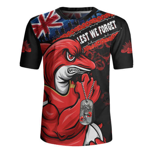 Redcliffe Dolphins Rugby Jersey Anzac Remembrance Of The Fallen