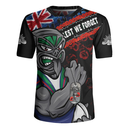 New Zealand Warriors Rugby Jersey Anzac Remembrance Of The Fallen