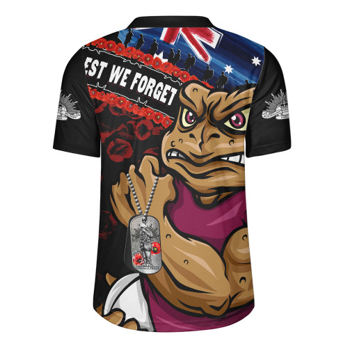 Queensland Maroons Rugby Jersey Anzac Remembrance Of The Fallen