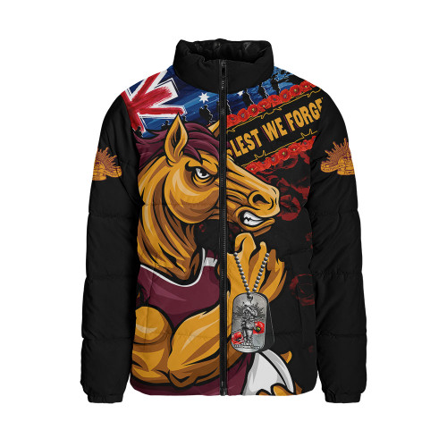 Brisbane Broncos Padded Jacket Anzac Remembrance Of The Fallen