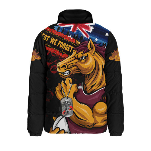 Brisbane Broncos Padded Jacket Anzac Remembrance Of The Fallen
